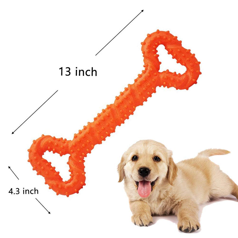 Dog Toys for Aggressive Chewers Large Breed Indestructible, Tough Dog Chew Toys, Safe Durable Dog Bones for Large Dogs, Puppy Toys for Teething, Interactive Dog Toys Large Breed Not Easily Torn Orange - PawsPlanet Australia