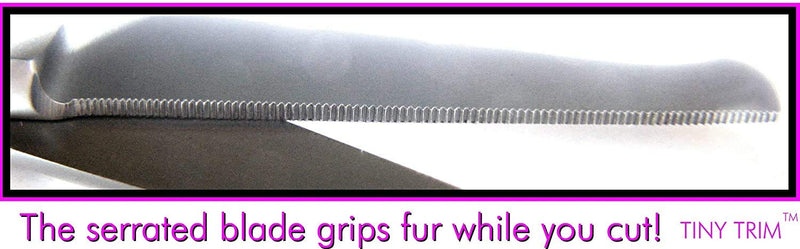 Tiny Trim™ - Ball-Tipped Small Pet Grooming Scissor - 4.5" Ear, Nose, Face, Paw - for Cats, Dogs, Pets - Black Tiny Trim Safety Scissor - PawsPlanet Australia