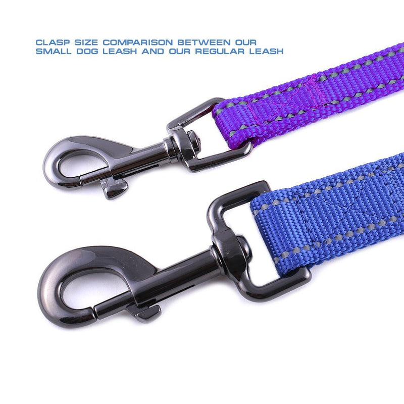 [Australia] - Max and Neo Reflective Nylon Dog Leash - We Donate a Leash to a Dog Rescue for Every Leash Sold 6 FT x 5/8" Wide PURPLE 