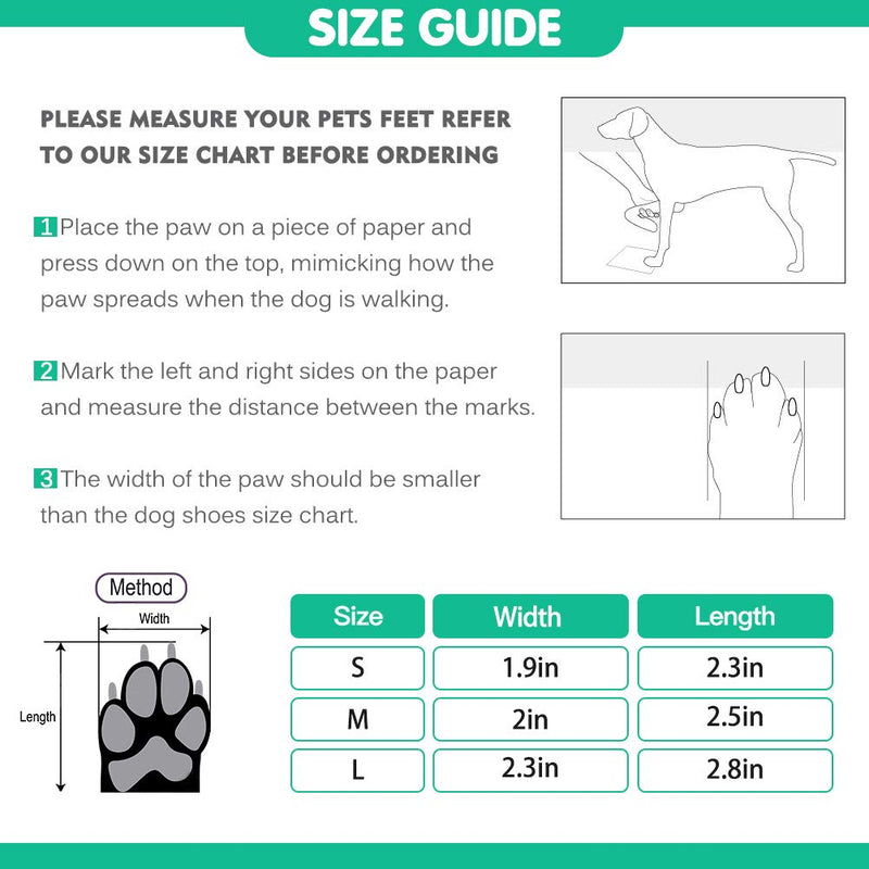SCENEREAL Waterproof Dog Boots 2Pcs Dog Shoes Heavy-Duty Anti-Slip Pet Boots Adjustable Reflective Pet Paw Protector for Dog Small Medium Large Dog Wearing - PawsPlanet Australia