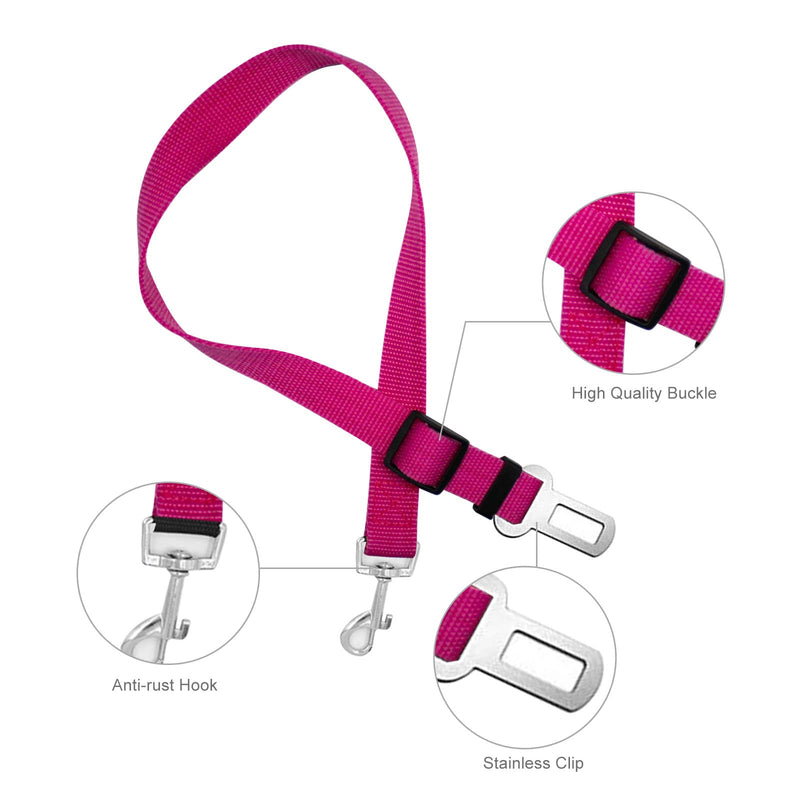 BLMHTWO Dog Seat Belt,3 Piece Adjustable Dog Car Harness Safety Dog Seatbelt Durable Nylon Retractable Pet Seat Belt Dog Accessories Leash Leads Car Vehicle Seatbelt for Dogs Cats and Pets - PawsPlanet Australia