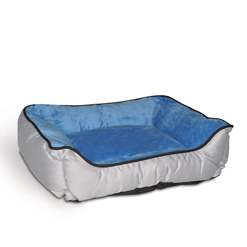 [Australia] - K&H Pet Products Self-Warming Lounge Sleeper Pet Bed Gray/Blue Standard Packaging 