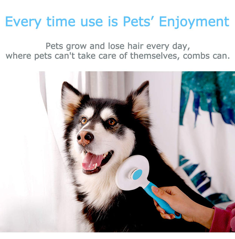 [Australia] - NemuyNeko Pet Dematting Comb Grooming Brush for Dogs and Cats Massage Shedding Tools for Removing Undercoat Knots, Mats & Tangled Hair 