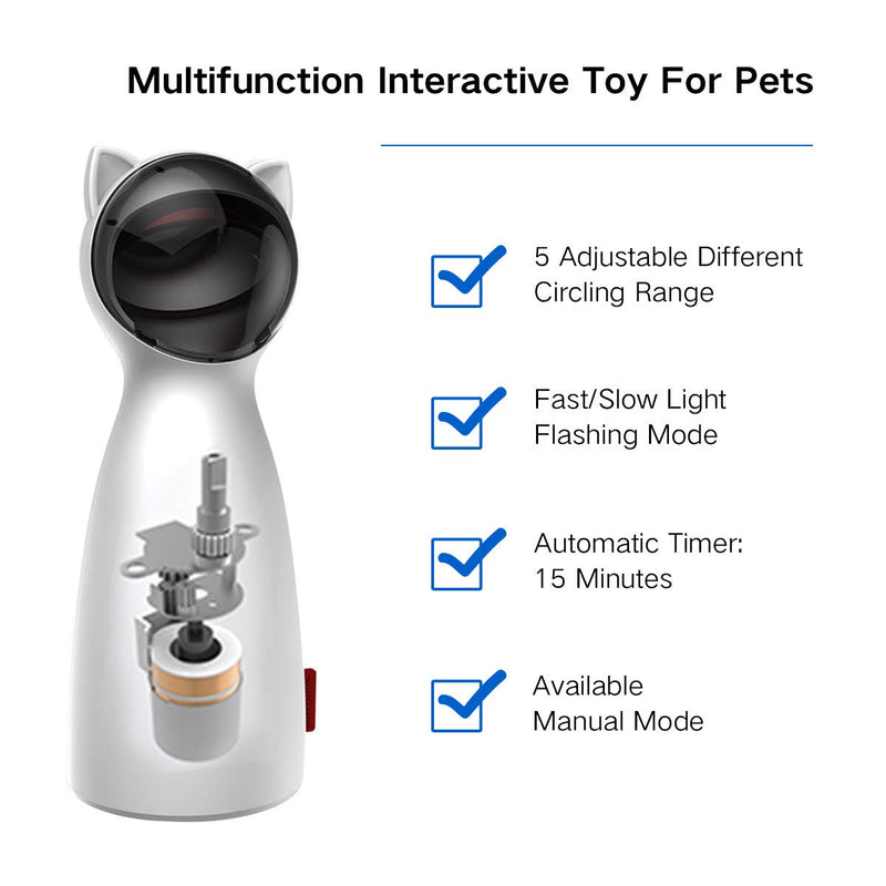 [Australia] - KeBuLe Cat Toys Interactive Electronic,Automatic Cat Toys for Indoor Cats,Kitten Toys for Trainning Exercise USB Charging 360 Degree Rotation 2 Different Sports Modes Irregular Running P01 