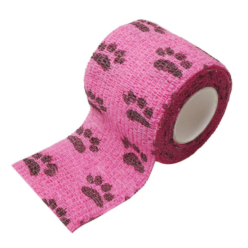 kuou 6 Rolls Pet Vet Wrap, 5cm x 4.5m Self-Adhesive Pet Elastic Bandage Injury Wrap Tape for Wrist, Ankle Sprains & Swelling (Random Design and Colours Delivered) - PawsPlanet Australia