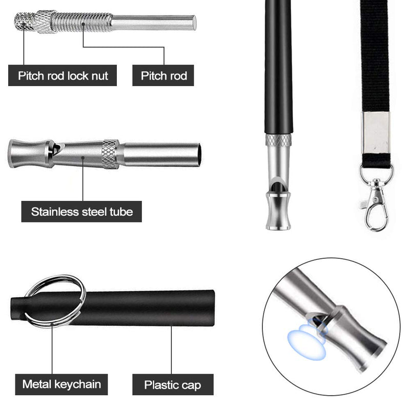 WYNN Dog Whistle Silent Dog Whistle with Adjustable Ultrasonic Frequency Effectively Prevents Dogs from Barking Used for Recall Training 2 Pack - PawsPlanet Australia