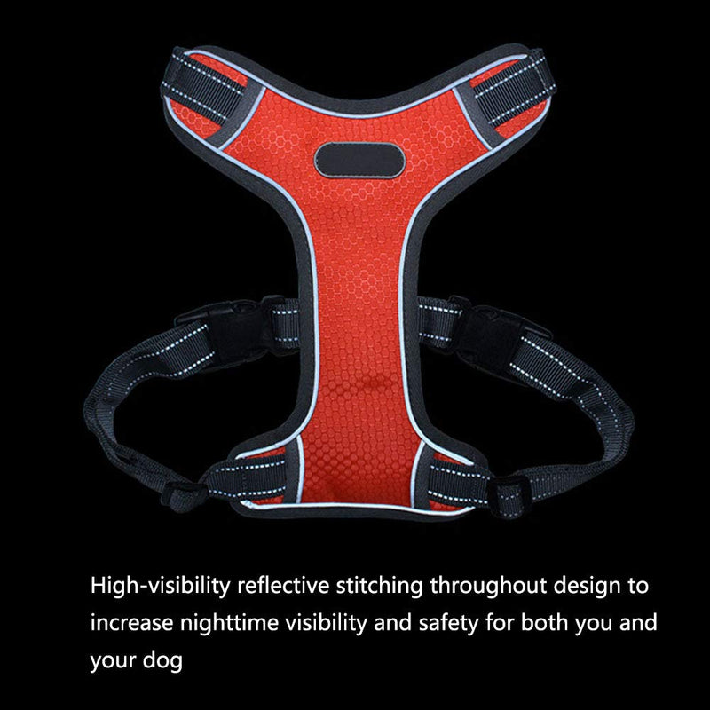 [Australia] - Domkim No Pull Vest Dog Harness for Small/Medium/Large Dogs, Reflective Easy Control Deluxe Dog Harnesses, Fully Adjustable Outdoor Walking Training Jogging Medium Orange 