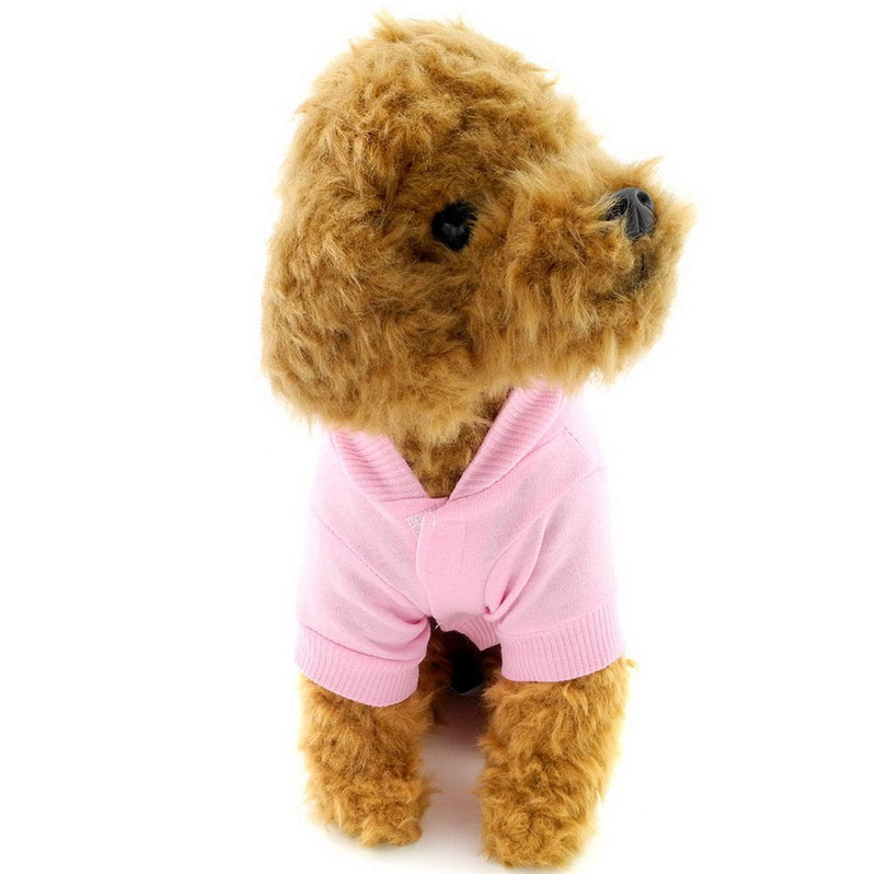 SMALLLEE_LUCKY_STORE Small Dog Spoiled Hoodie Chihuahua Clothes for Girls Crown Puppy Tee T shirt for Cat Yorkshire Toy Poodle Pink XS - PawsPlanet Australia