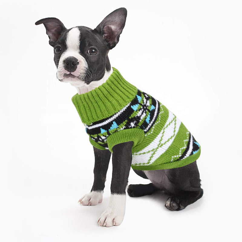 Idepet Pet Cat Dog Sweater, Winter Dog Coat Jacket Vest Warm Pet Jumper Sweater Clothes For Kittens & Cats & Puppys & Small Medium Dogs XXL Green - PawsPlanet Australia