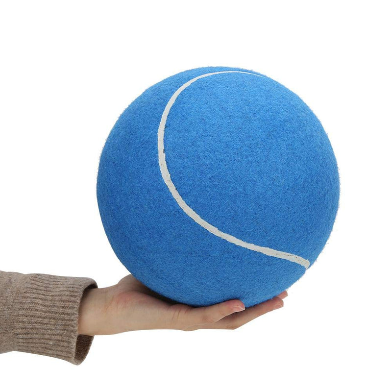 8in Rubber Tennis Ball, Large Inflatable Tennis Ball Cat Dog Toy Pet Toy with Net for Playing in Blue(blue) - PawsPlanet Australia