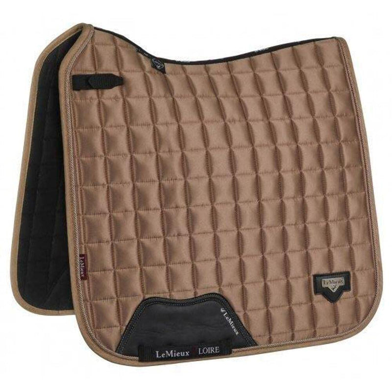 LeMieux Loire Classic Satin Dressage Saddle Pad - Square - Bamboo Lining with Friction Free Binding and Girth Protection - Large L Hunter Green - PawsPlanet Australia