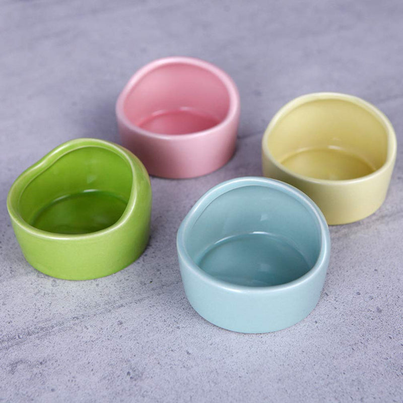 Balacoo 5pcs Pet Hamster Feeding Bowls Ceramic Small Animal Dishes Food and Water Bowl for Mouse Guinea Pig Hedgehog (Random Color) - PawsPlanet Australia