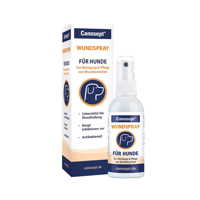 Canosept wound spray for dogs 75ml - antibacterial spray for cleaning wounds & ear cleaner for dogs 125ml - solution for ear care & ear cleaning of dog ears - PawsPlanet Australia