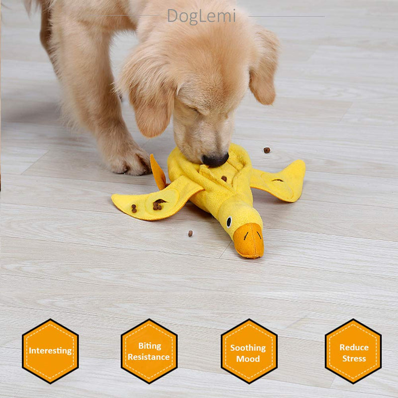 Squeaky Dog Toy, IQ Treat Duck Food Dispensing Toys Pet Leaking Food Toys Slow Feeder Durable Plush Interactive Dog Toy for Small Medium Large Dogs Exercising and Training - PawsPlanet Australia