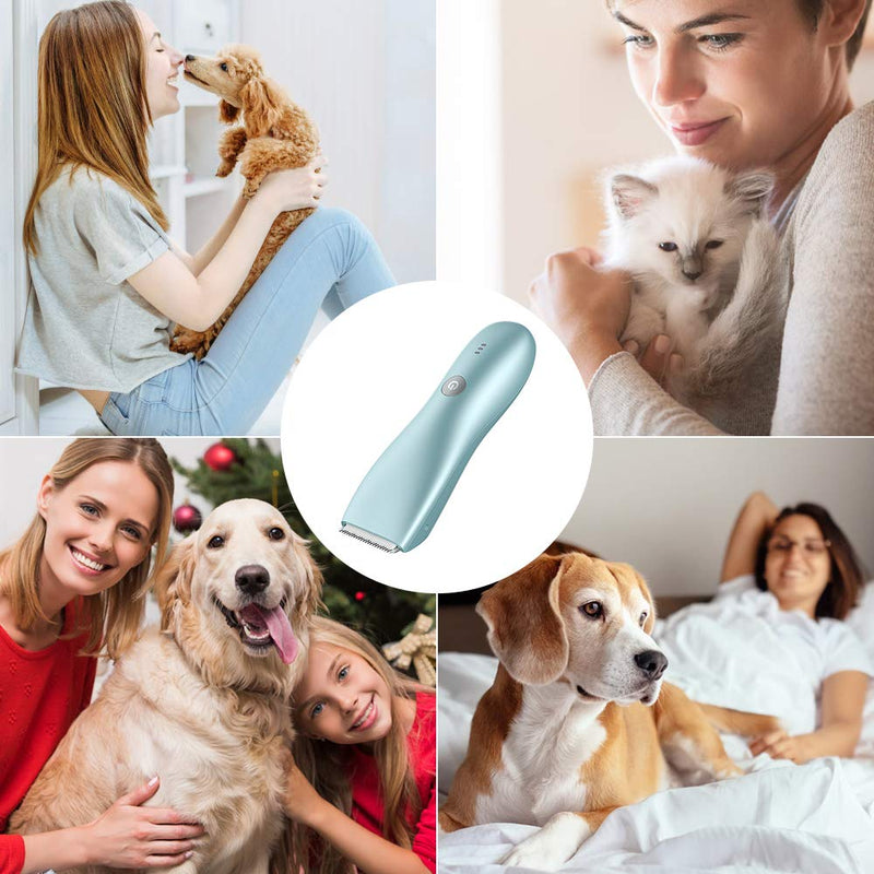 Babacom Dog Clippers, Cordless Low Noise Dog Grooming Kit For Pets, Rechargeable & Quick Charging & Waterproof Professional Cat Clippers with 3 Combs, Quiet Electric Dog Trimmers Shavers for All Pets - PawsPlanet Australia