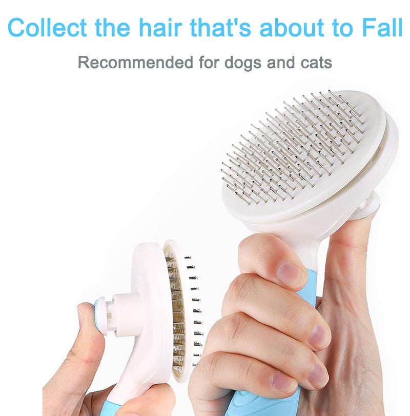 [Australia] - NemuyNeko Pet Dematting Comb Grooming Brush for Dogs and Cats Massage Shedding Tools for Removing Undercoat Knots, Mats & Tangled Hair 