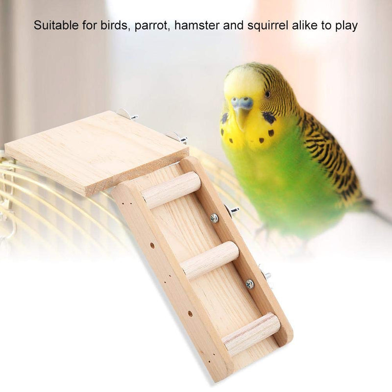 Duokon Wooden Parrot Hamster Toys Ladder Platform Set Small Animal Toys Climbing Kits for Birds Hamster Playing Rest - PawsPlanet Australia