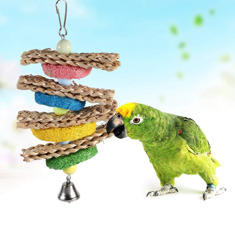 [Australia] - Zetiling Bird Chewing Toys, Hand-Made Towel Gourd Chewing Toy Designed for Pet Birds, Bird of Peace Birds Have Fun 