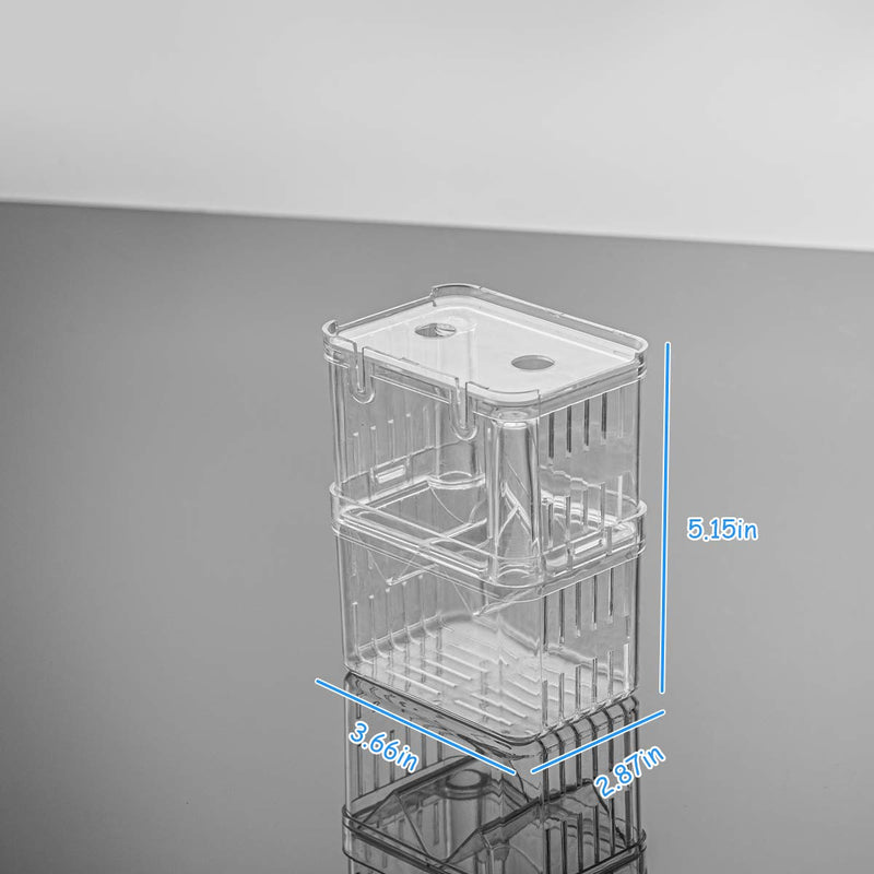 STARROAD-TIM Fish Breeding Box Aquarium Tank Incubator Acrylic with Suction Cups Fish Tank Isolation Box Hatchery for Small Fishes Clownfish Shrimp 4in*3.2in*5.2in - PawsPlanet Australia