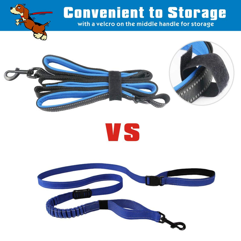 [Australia] - Idepet Dog Leash 3 Handles 6ft Traffic Padded - Pet Training Walking Lead Heavy Duty Reflective Leash for Large,Medium and Small Dogs Blue 