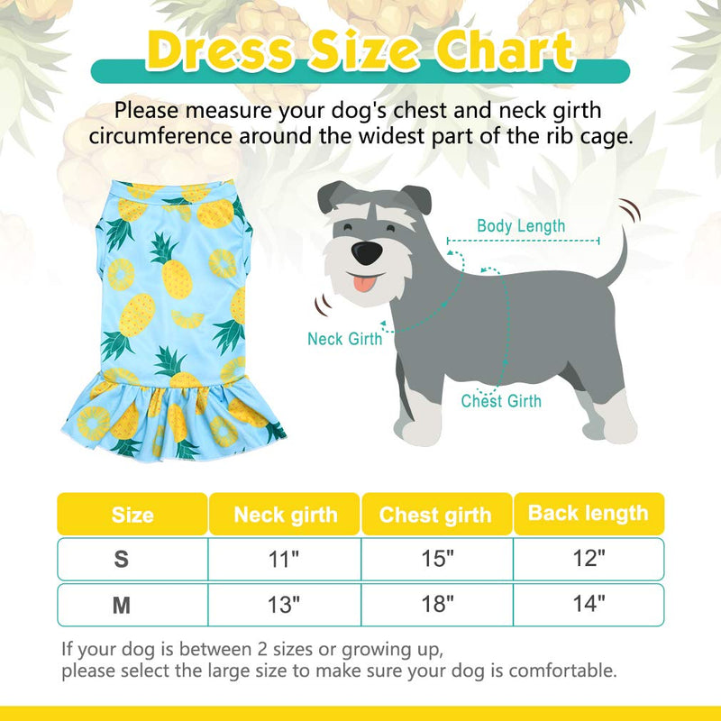 EXPAWLORER Dog Dress for Small Dogs - Soft Breathable Dog Spring Clothes, Cooling Dog Shirt Skirt for Summer, Sleeveless Girl Dog Apparel, Dog Outfits for Puppy Medium Dogs Blue - PawsPlanet Australia