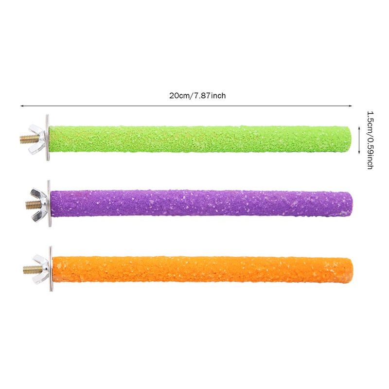 6 Pcs Parrot Perches,Colorful Birdcage Scrub Stand Bar for Bird Parrot Budgies Parakeet Cockatiels Conure Lovebird Cage Paw Grinding Toy - PawsPlanet Australia