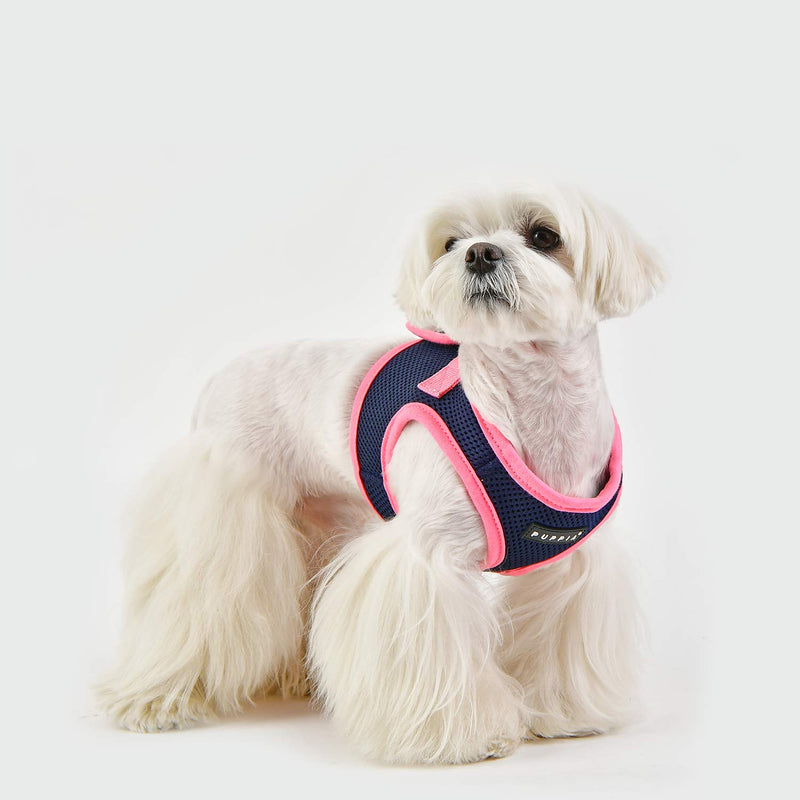 Puppia Soft Vest Harness B Ii Navy M Harness for Dogs - 70 g - PawsPlanet Australia