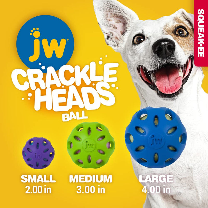 JW Pet Crackle Heads Crackle Ball Small - PawsPlanet Australia