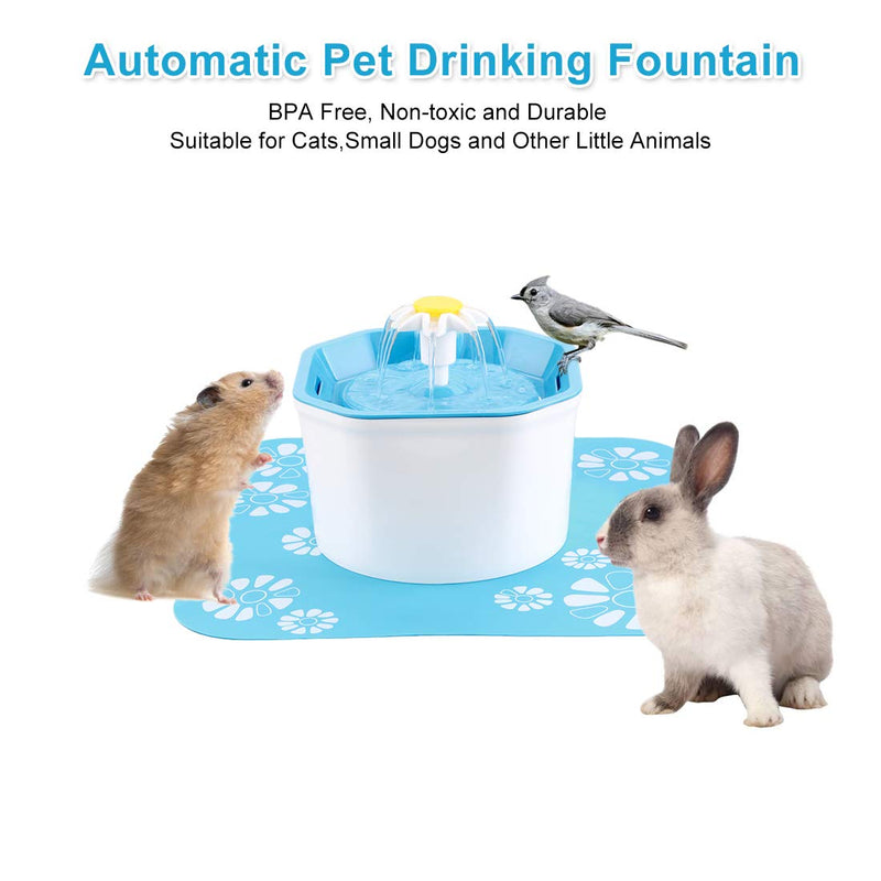 [Australia] - BOBEastal Cat Water Fountain,1.6L Automatic Pet Drinking Fountain Healthy Hygienic Fresh Water Ultra Quiet Cat Water Dispenser for Cats,Birds,Small Dogs and Animals Blue 