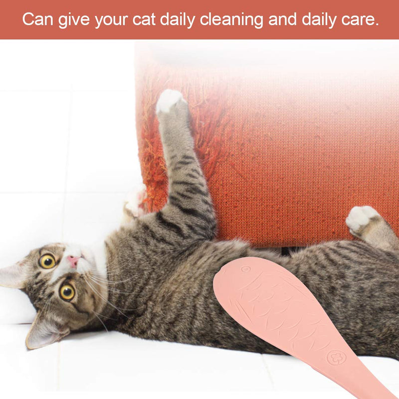 Cat Comb Simulated Cat Tongue Grooming Brush Pet Cat Daily Hair Care Tools Removing Matted Fur and Massage(Pink) - PawsPlanet Australia
