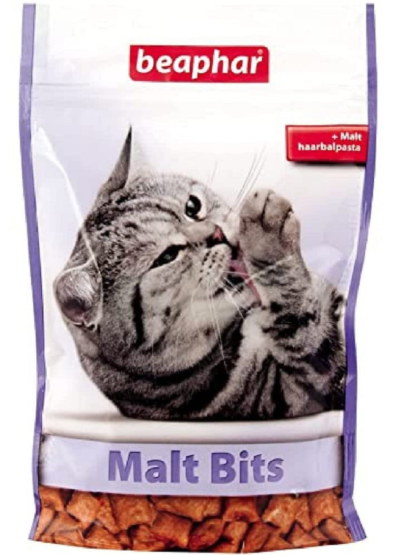 Beaphar Malt Bits - For Cats - Naturally Supports the Shedding of Swallowed Hair - Cat Snacks - Pack of 1 (1 x 150 g) 150 g (Pack of 1) - PawsPlanet Australia