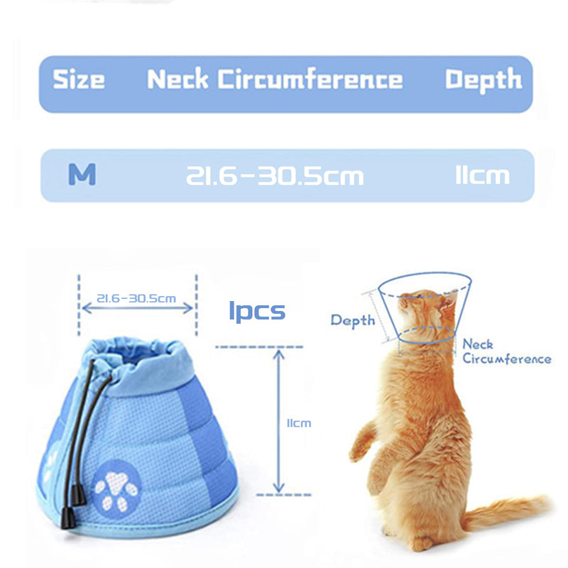 Kireida® Cat Cone Collar, Soft Cat Collar for Small and Large Cats, Adjustable Elizabethan Collar for Cats, Kittens, Soft, Adjustable-M - PawsPlanet Australia