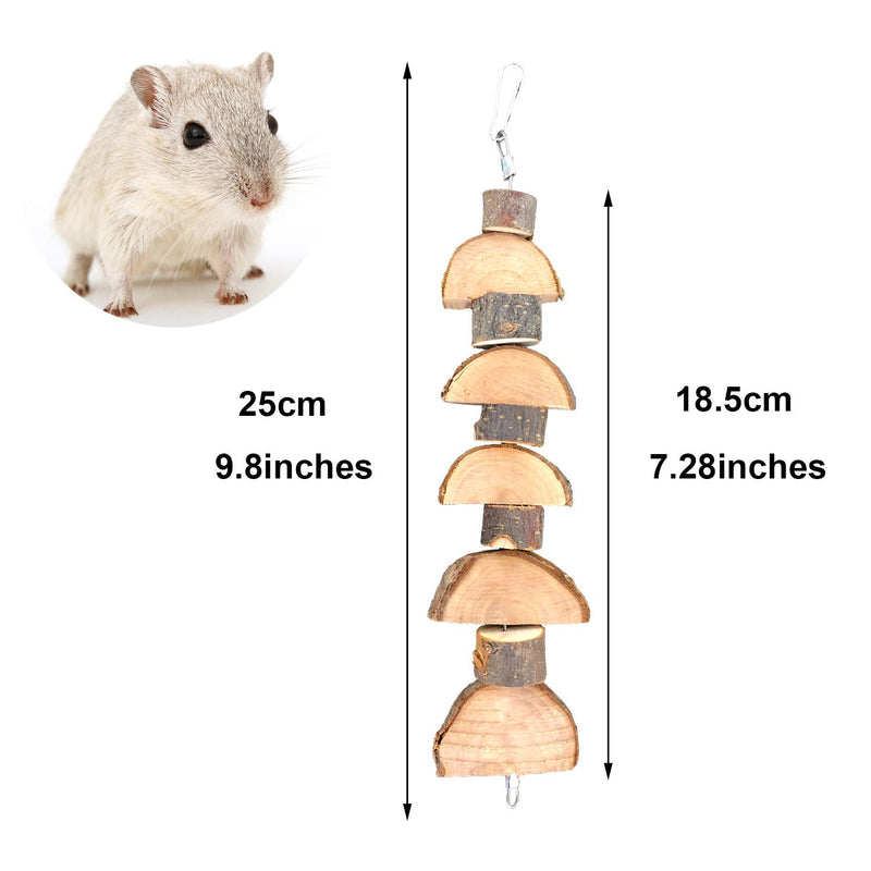 S-Mechanic Bunny Chew Toys Natural Apple Wood Small Animal Chew Toys for Rabbits Chinchilla Hamsters Guinea Pigs Gerbils Pack 1 - PawsPlanet Australia