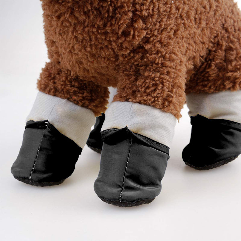 N/H Dog Boots, Anti Slip Breathable Pet Snow Shoe(Black) 8 Pcs - PawsPlanet Australia
