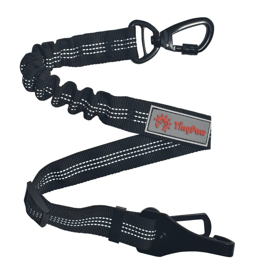 TinyPaw Adjustable Dog Car Seat Belts with Anti-Shock Buffer, Sturdy Carabiner, Isofix and Lock - PawsPlanet Australia