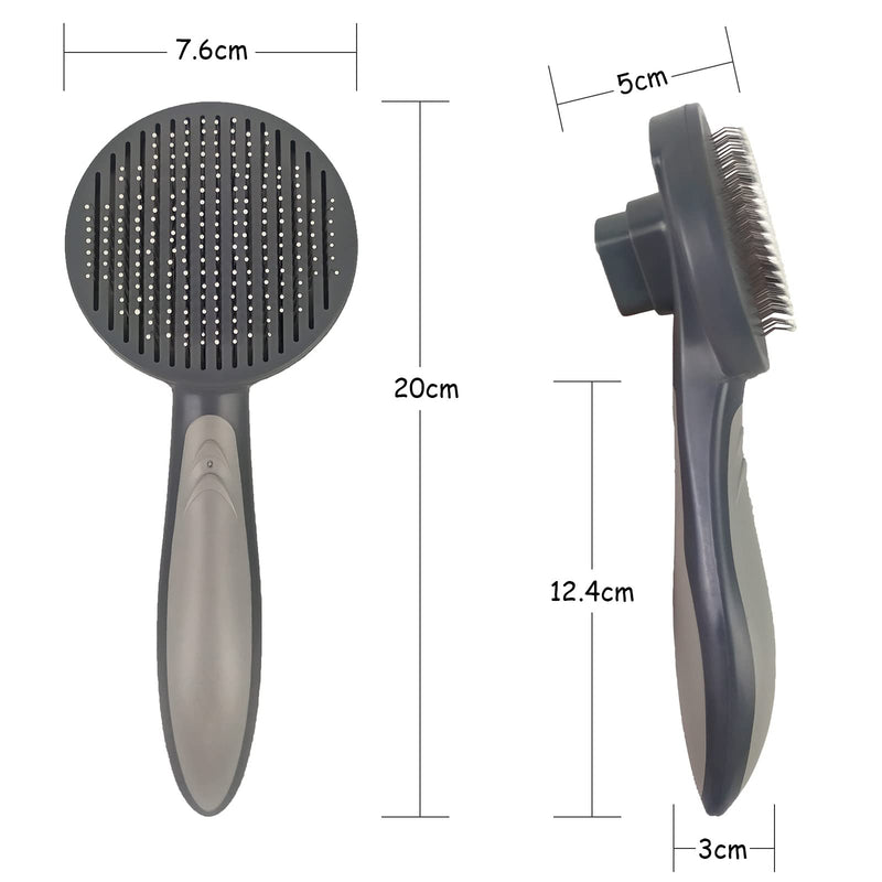 PETDOM Cat Brush Self Cleaning - Slicker Brush for Gently Removes Dead Undercoat and Loose Hair - Pet Grooming Comb Suitable for Short Medium Haired Dogs Cats - PawsPlanet Australia