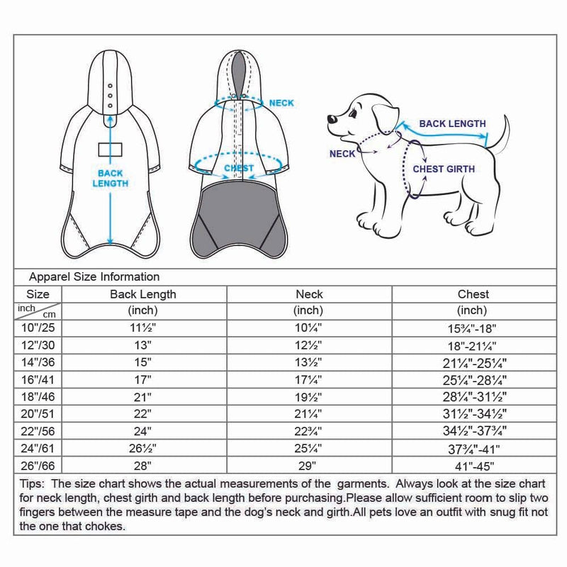 Blueberry Pet 2021 New 2 Colors Waterproof Dog Softshell Jacket, Hooded Raincoat and Windbreakers Size 10 (Pack of 1) Dazzling Blue - PawsPlanet Australia