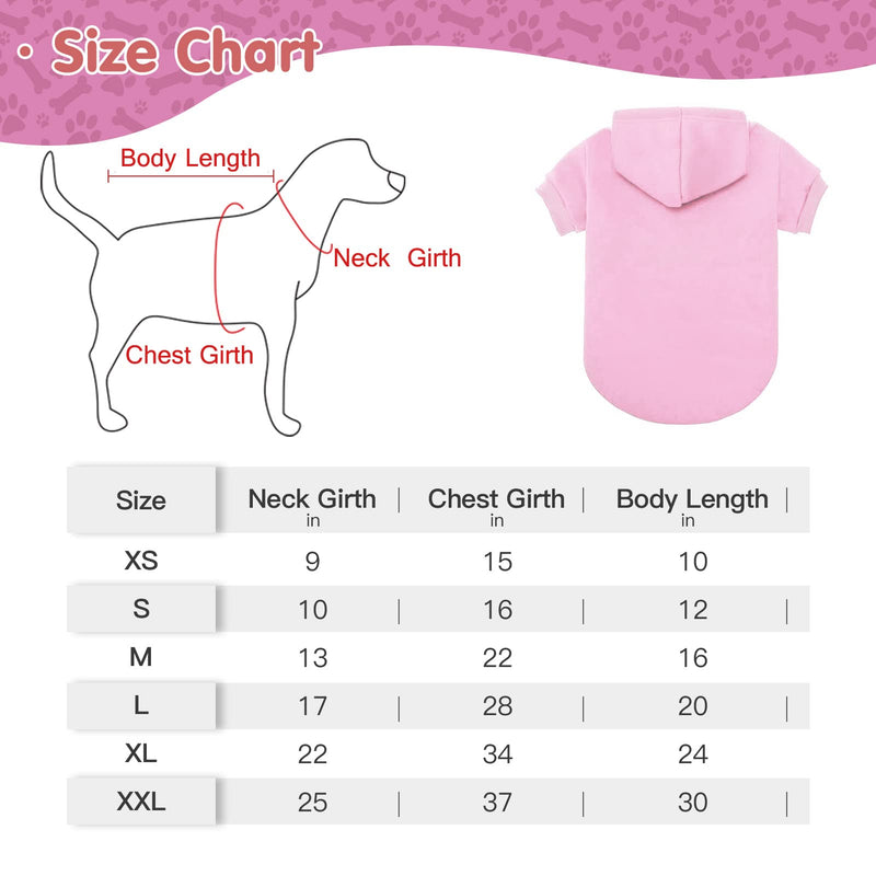 BINGPET Blank Basic Polyester Pet Dog Sweatshirt Hoodie X-Small (Pack of 1) Pink - PawsPlanet Australia