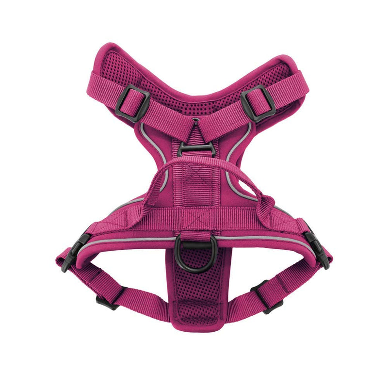 [Australia] - Maverick Dual Attachment Outdoor Dog Harness by Voyager | NO-pull Pet Walking Vest Harness - Fuchsia, Small 