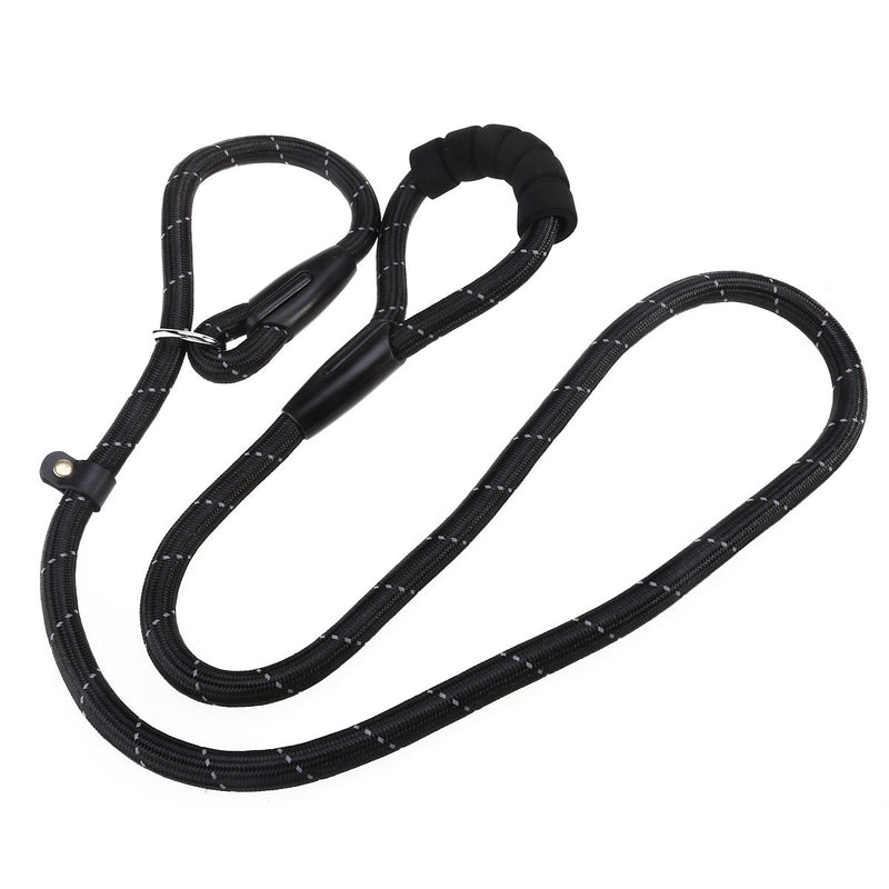 [Australia] - UEETEK Dog Slip Collar Choke Leash P-Leash Reflective Durable Training Rope Sponge Handle Control for Running Walking Hiking 