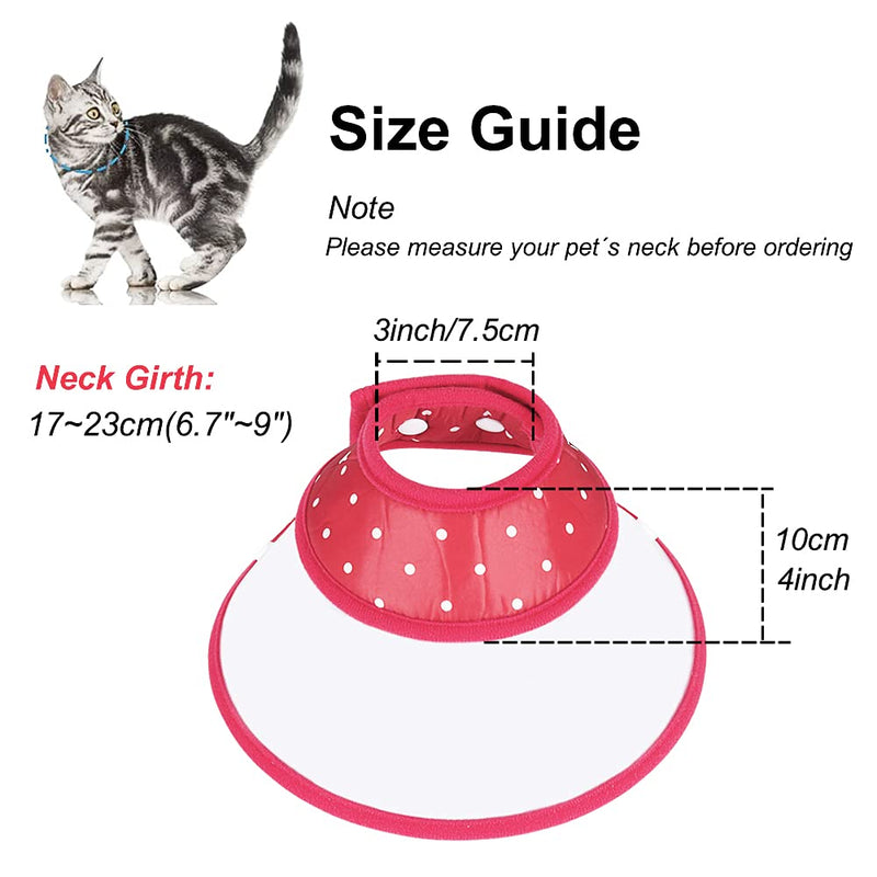 Vivifying Pet Cone, Adjustable Lightweight Elizabethan Collar for Puppies, Small Dogs and Cats Medium（6.7-9in） Red - PawsPlanet Australia