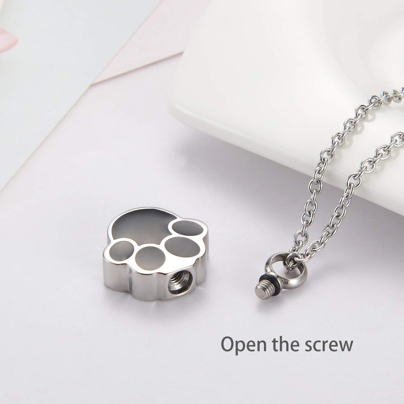 [Australia] - BABY PANDA 3-in-1 Cremation Jewelry Urn Necklace and Urn Keychain for Ashes for Pets Stainless steel Memorial Ash Jewelry Keepsake Pendant Urn for Pets Cats Dogs Ashes with Filling Kit 