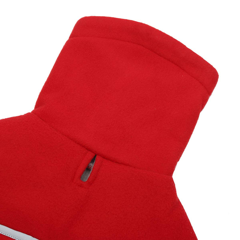 [Australia] - Geyecete Dog Jacket, Dog Coat Perfect for Dachshunds, Dog Winter Coat with Padded Fleece Lining and high Collar, Dog Snowsuit with Adjustable Bands Sizes X-Large:18-20 Inch Red 