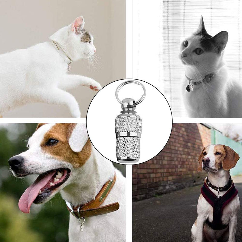 NALCY Mini Anti Lost Dog Cat ID Tag, Pets Address Name Label, Barrel Tube Collar, Pets Puppy ID Tube (10 Pack) - PawsPlanet Australia