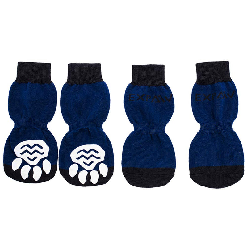 [Australia] - EXPAWLORER Anti-Slip Dog Socks Traction Control for Indoor Wear, Paw Protection L 