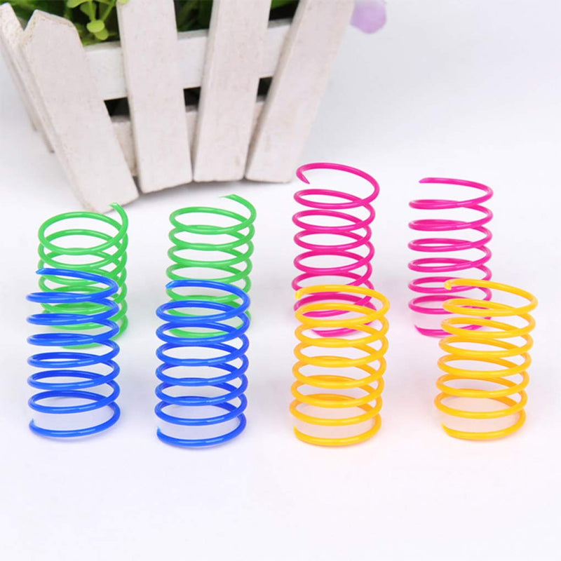 Andiker Cat Spiral Spring, 12 Pc Cat Creative Toy to Kill Time and Keep Fit Interactive cat Toy Durable Heavy Plastic Spring Colorful Springs Cat Toy for Swatting, Biting, Hunting Kitten Toys - PawsPlanet Australia