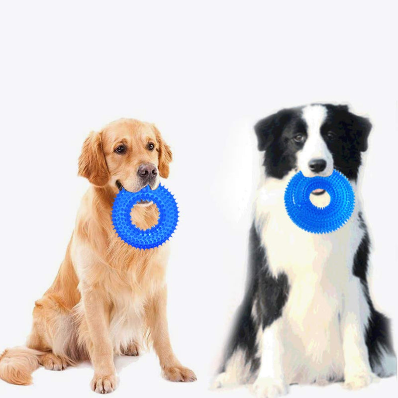 Gobesty Dog Chew Toys, Dog Toys Indestructible, Bite Resistant Non-Toxic Soft Natural Rubber Puppy Hew Toys, Pet Teeth Cleaning Ring Toy Diameter 12.5cm - PawsPlanet Australia