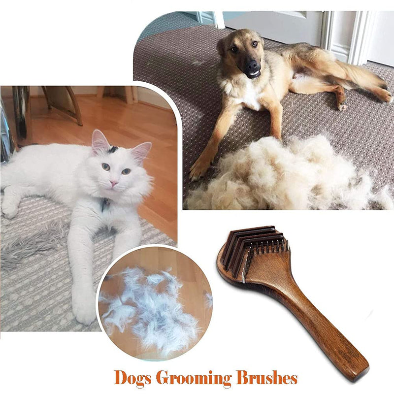 Deshedding Tool & Pet Grooming Brush for Small, Medium & Large Dogs, Cats & Horses, With Short to Long Hair - PawsPlanet Australia