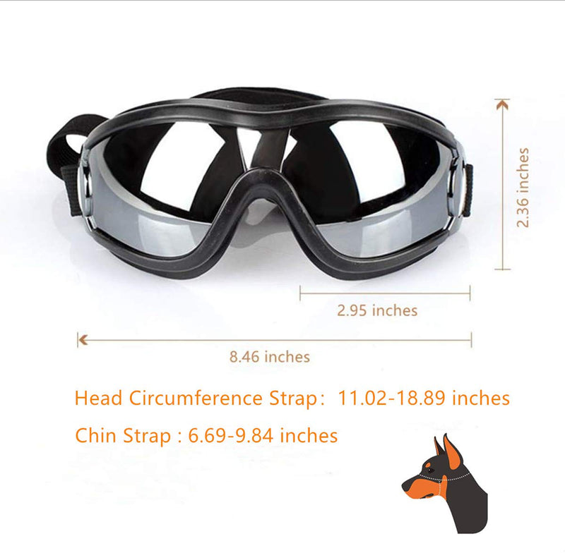 [Australia] - Dog Sunglasses Dog Goggles with Adjustable Strap for Medium to Large Breed 