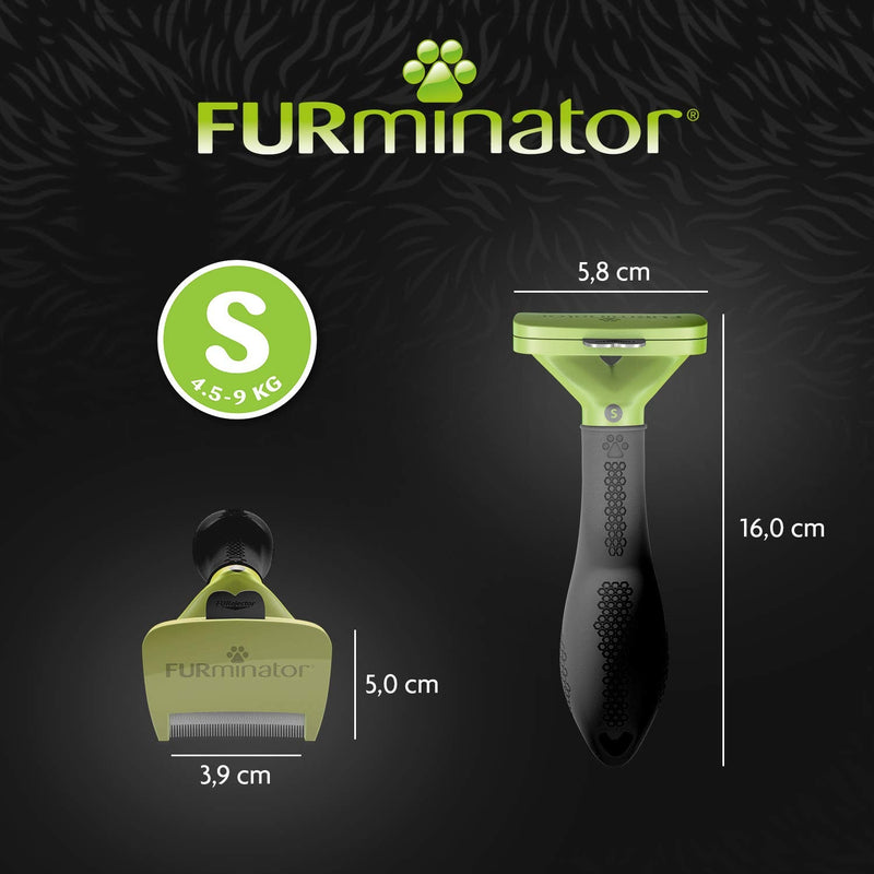 FURminator deShedding tool dog size S long hair - dog brush for small dogs to remove undercoat - improved design version 2.0 - PawsPlanet Australia